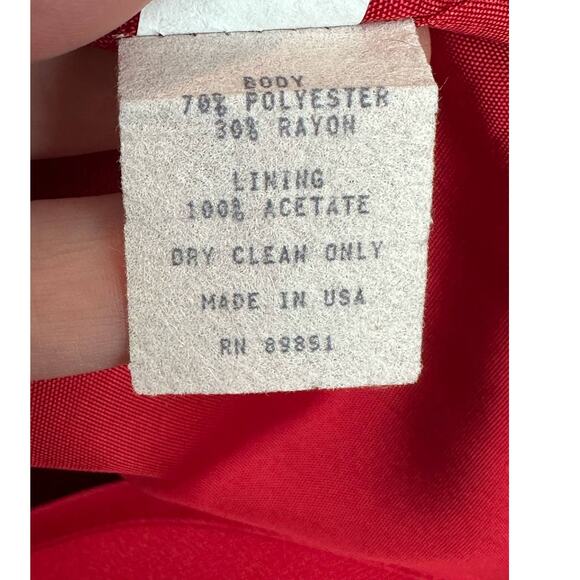 J.P. Fall red skirt and jacket suit set size 6 - Picture 5 of 16